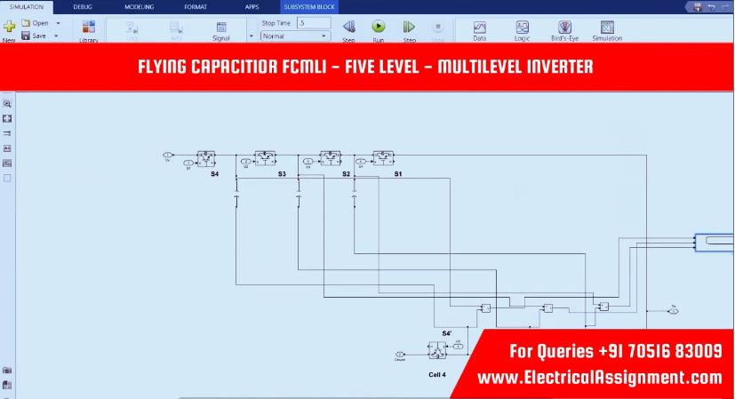 Flying Capacitior Fcmli - Five Level - Multilevel Inverter simulation project image