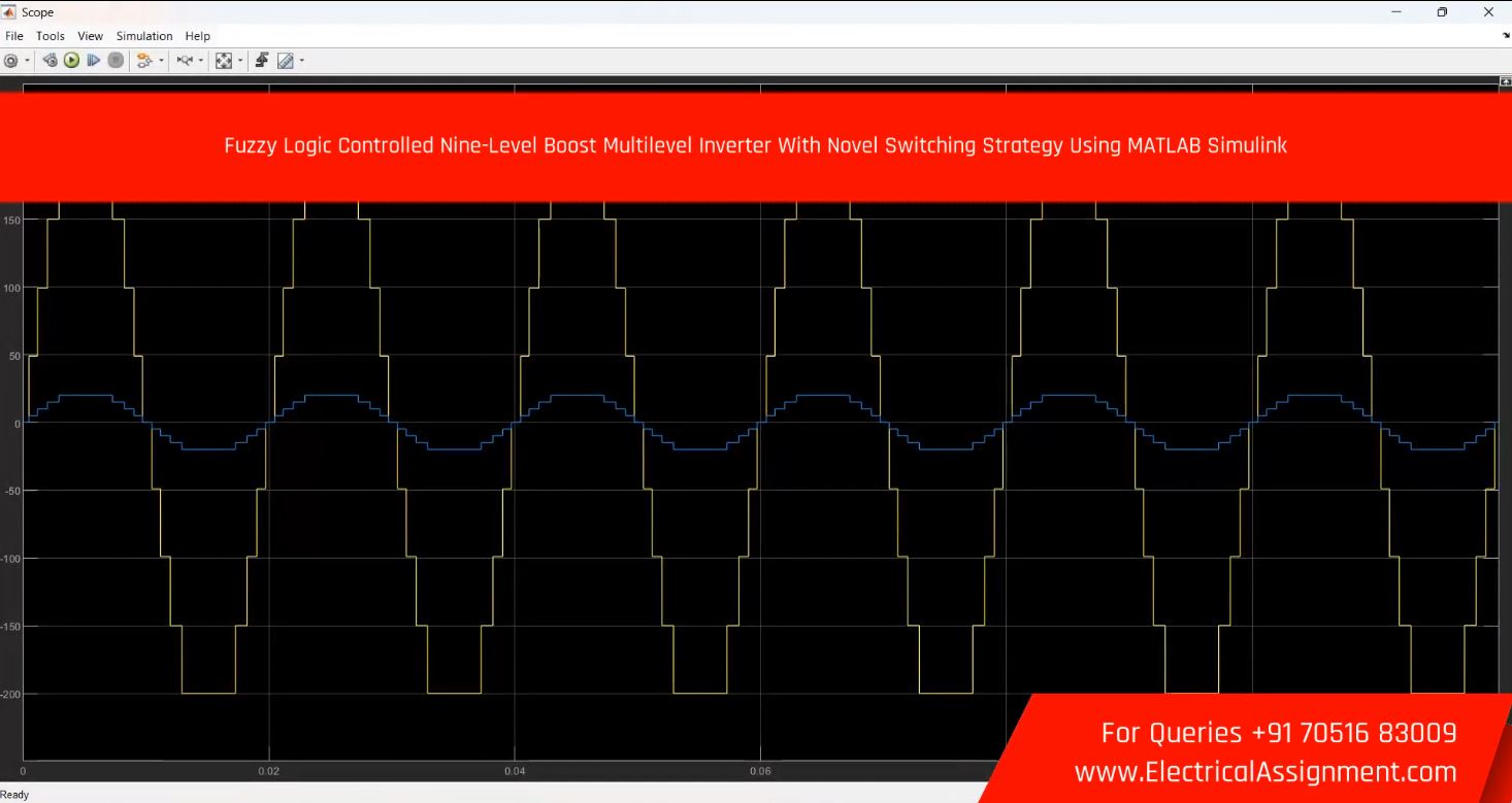 Fuzzy Logic Controlled Nine-Level Boost Multilevel Inverter With Novel Switching Strategy Using MATLAB Simulink simulation project image
