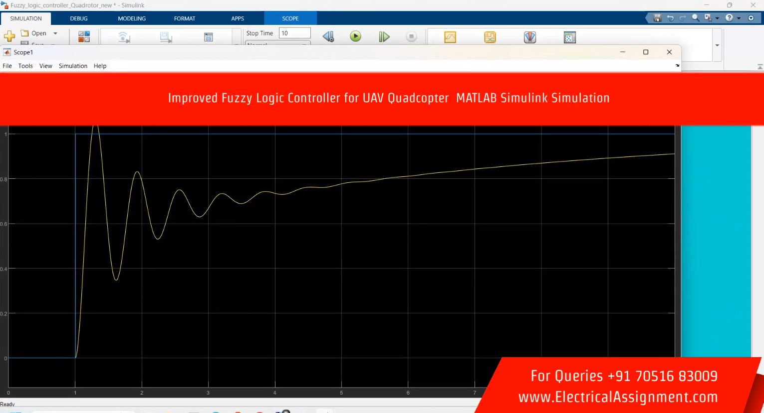 Improved Fuzzy Logic Controller for UAV Quadcopter MATLAB Simulink Simulation simulation project image