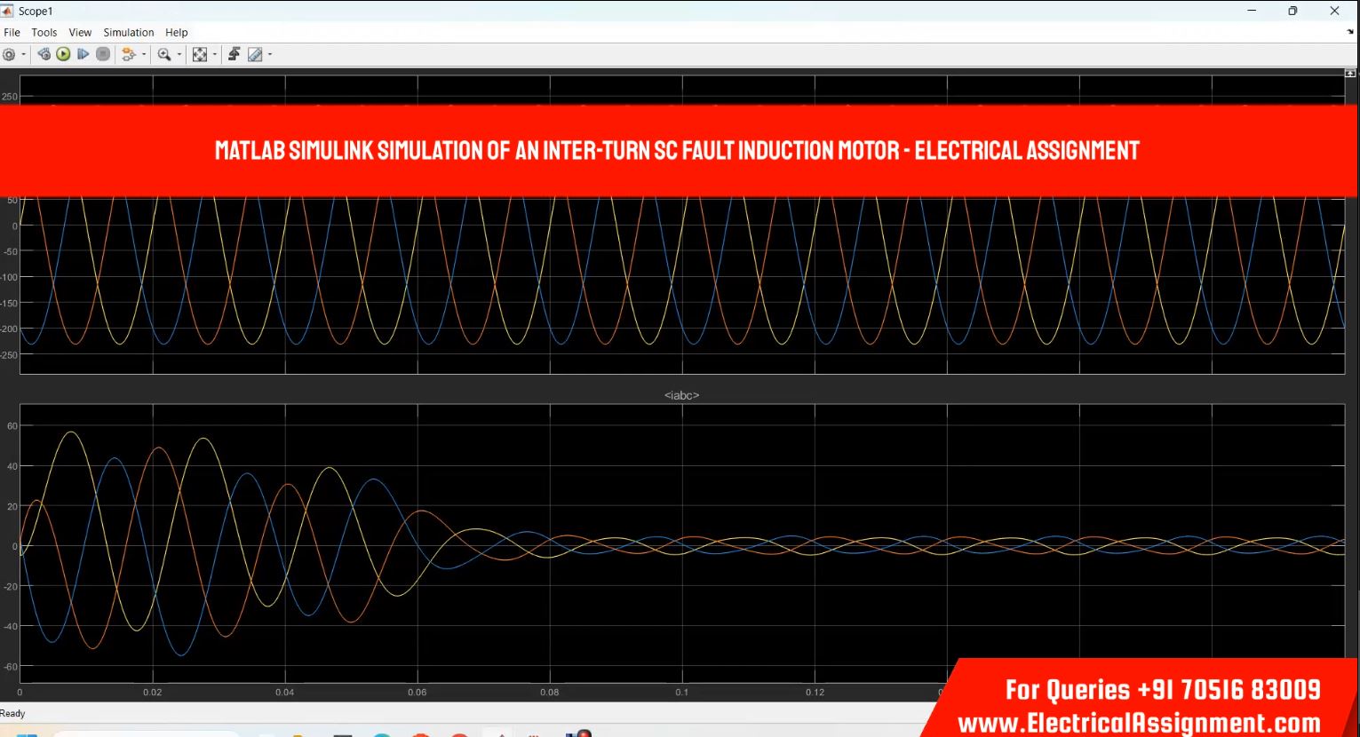 MATLAB Simulink Simulation Of An Inter-Turn Sc Fault Induction Motor - simulation project image