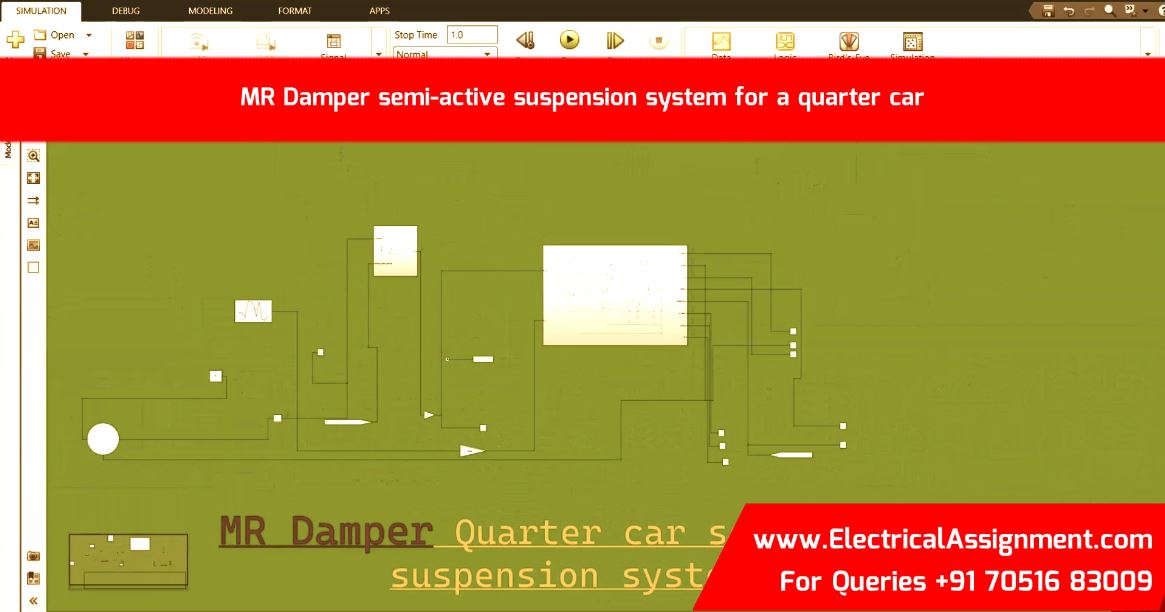 MR Damper semi-active suspension system for a quarter car simulation project image