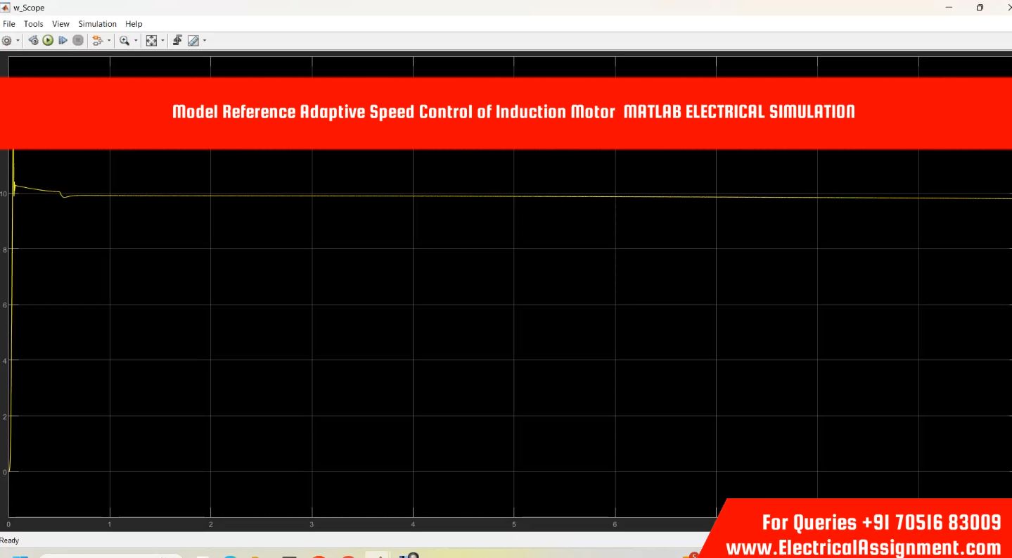 Model Reference Adaptive Speed Control of Induction Motor MATLAB ELECTRICAL SIMULATION simulation project image