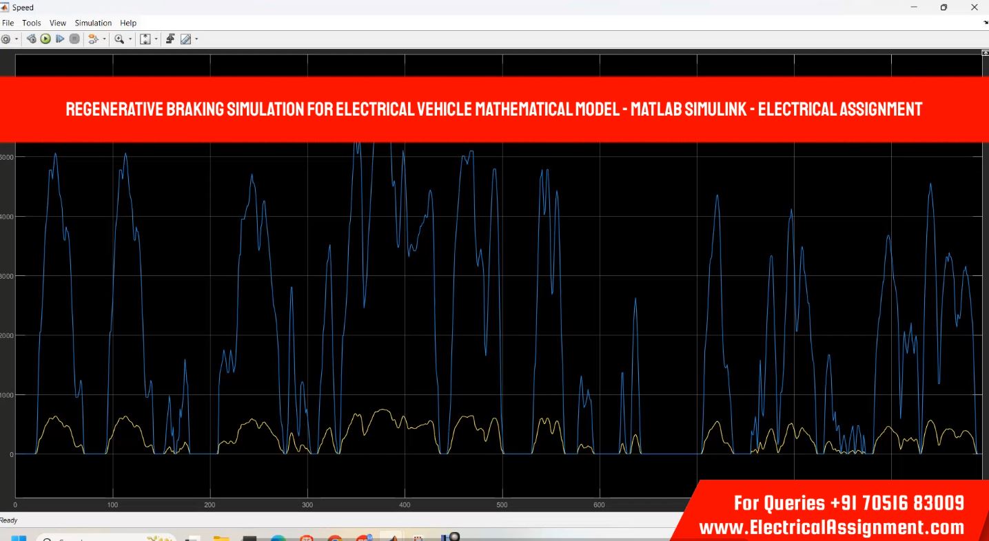 Regenerative Braking Simulation for Electrical Vehicle Mathematical Model - MATLAB Simulink - simulation project image