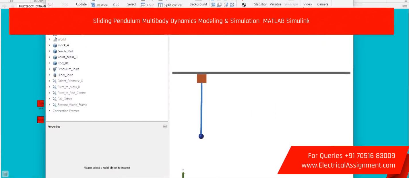 Sliding Pendulum Multibody Dynamics Modeling & Simulation MATLAB Simulink simulation project image