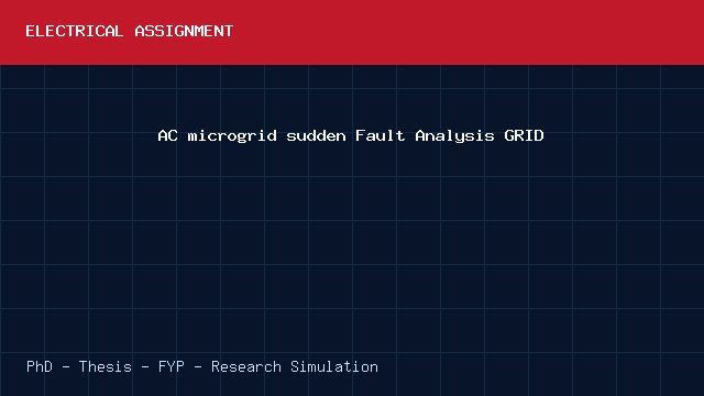 AC microgrid sudden Fault Analysis GRID project video cover image AC microgrid sudden Fault Analysis GRID project video cover image