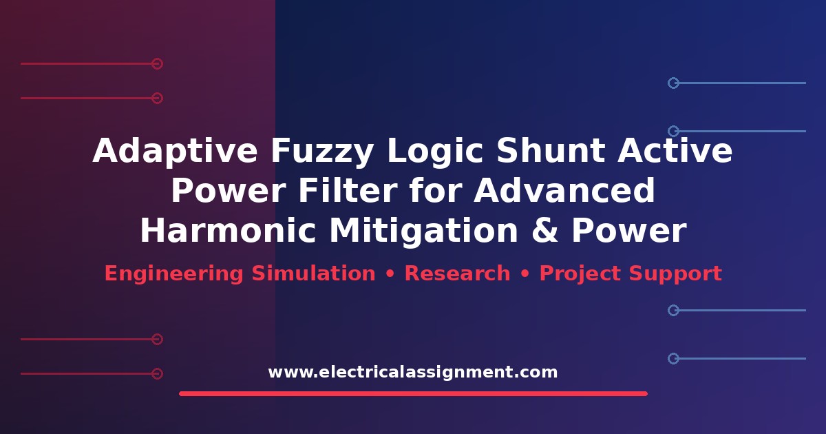 Adaptive Fuzzy Logic Shunt Active Power Filter for Advanced Harmonic Mitigation & Power Quality Improvement: Research Methodology and Simulation Guide