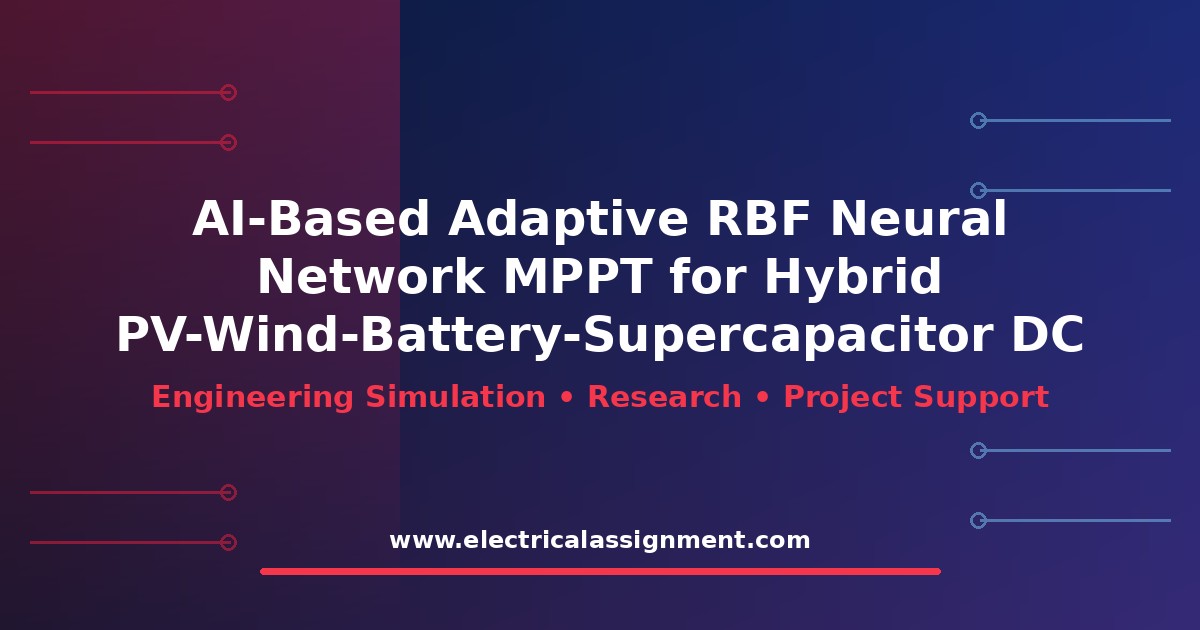 AI-Based Adaptive RBF Neural Network MPPT for Hybrid PV-Wind-Battery-Supercapacitor DC Microgrid - MATLAB Simulink: Research Methodology and Simulation Guide