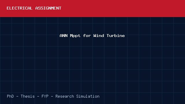 ANN Mppt for Wind Turbine project video cover image ANN Mppt for Wind Turbine project video cover image