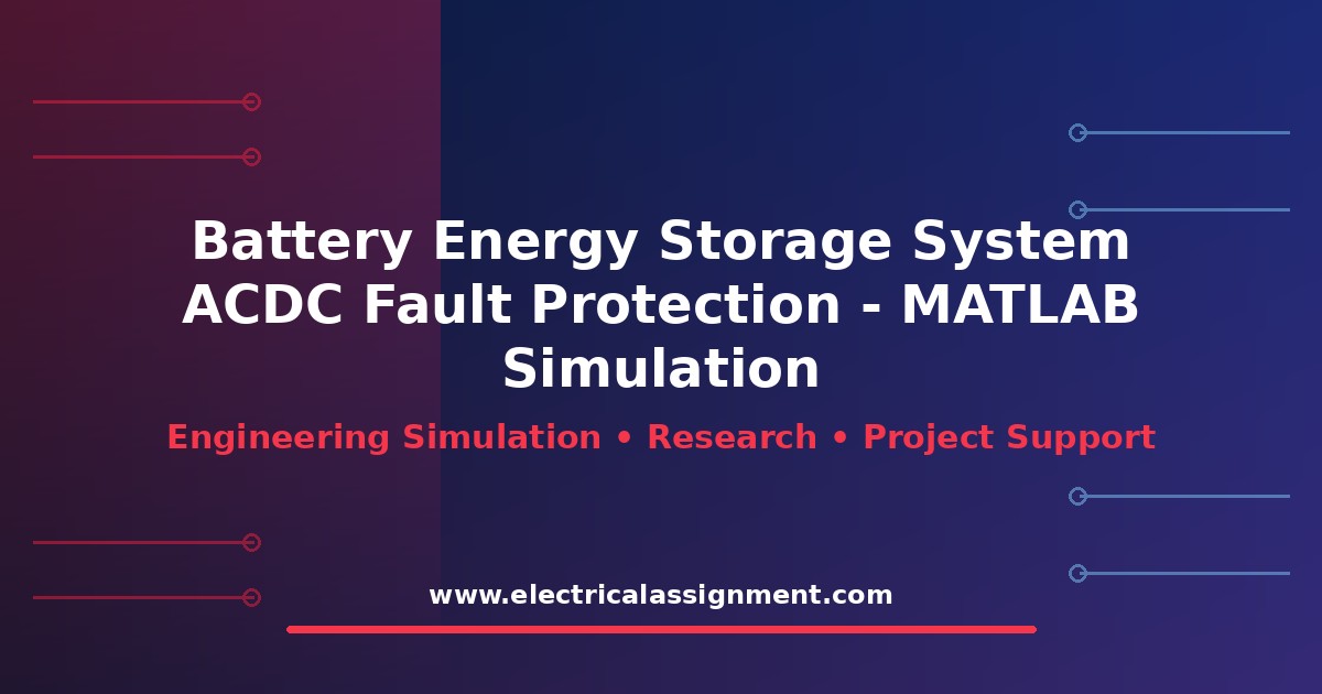 Battery Energy Storage System ACDC Fault Protection - MATLAB Simulation: Research Methodology and Simulation Guide