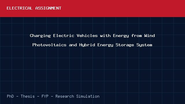 Charging Electric Vehicles with Energy from Wind Photovoltaics and Hybrid Energy Storage System project video cover image Charging Electric Vehicles with Energy from Wind Photovoltaics and Hybrid Energy Storage System project video cover image