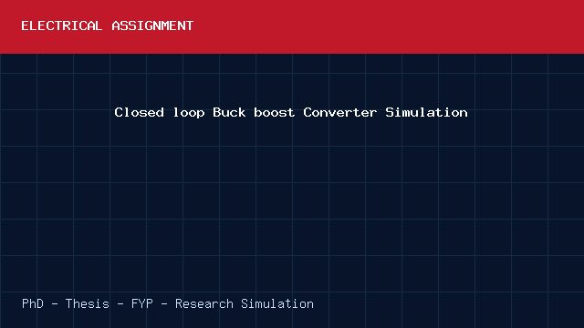 Closed loop Buck boost Converter Simulation project video cover image Closed loop Buck boost Converter Simulation project video cover image