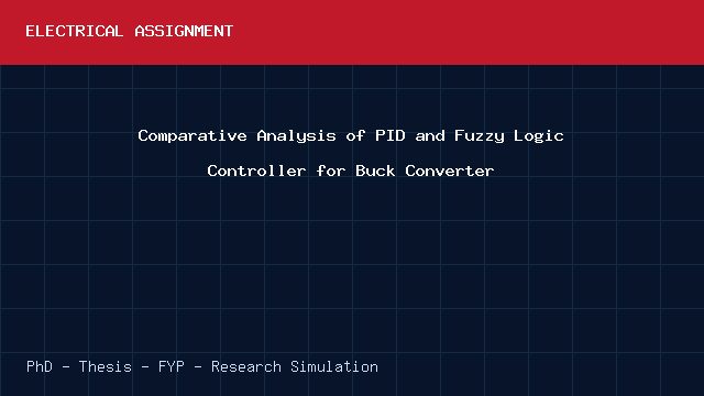 Comparative Analysis of PID and Fuzzy Logic Controller for Buck Converter project video cover image Comparative Analysis of PID and Fuzzy Logic Controller for Buck Converter project video cover image