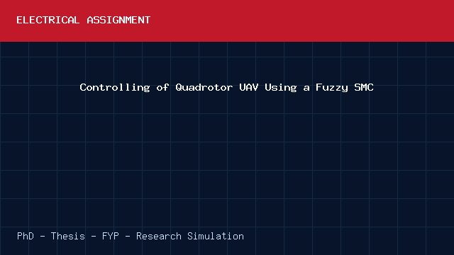 Controlling of Quadrotor UAV Using a Fuzzy SMC project video cover image Controlling of Quadrotor UAV Using a Fuzzy SMC project video cover image