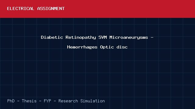 Diabetic Retinopathy SVM Microaneurysms - Hemorrhages Optic disc project video cover image Diabetic Retinopathy SVM Microaneurysms - Hemorrhages Optic disc project video cover image