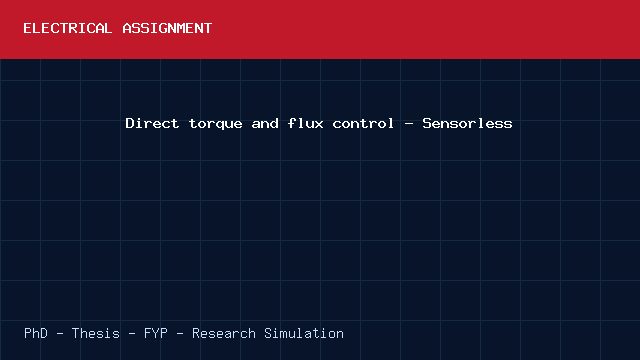 Direct torque and flux control - Sensorless project video cover image Direct torque and flux control - Sensorless project video cover image