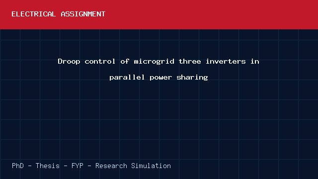 Droop control of microgrid three inverters in parallel power sharing project video cover image Droop control of microgrid three inverters in parallel power sharing project video cover image