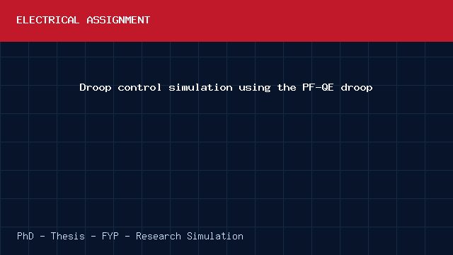 Droop control simulation using the PF-QE droop project video cover image Droop control simulation using the PF-QE droop project video cover image