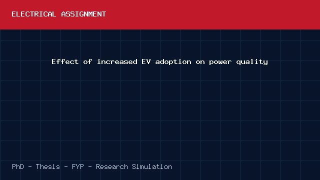 Effect of increased EV adoption on power quality project video cover image Effect of increased EV adoption on power quality project video cover image