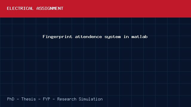 Fingerprint attendence system in matlab project video cover image Fingerprint attendence system in matlab project video cover image