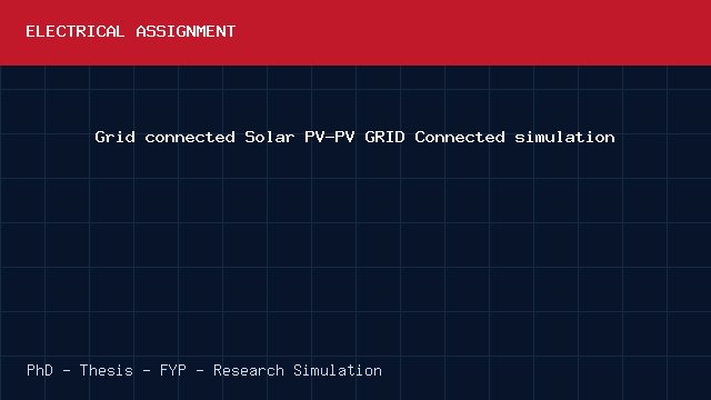 Grid connected Solar PV-PV GRID Connected simulation project video cover image Grid connected Solar PV-PV GRID Connected simulation project video cover image