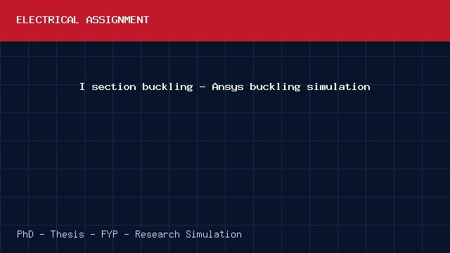 I section buckling - Ansys buckling simulation project video cover image I section buckling - Ansys buckling simulation project video cover image