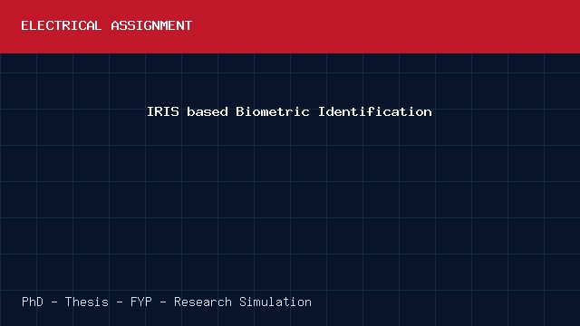 IRIS based Biometric Identification project video cover image IRIS based Biometric Identification project video cover image