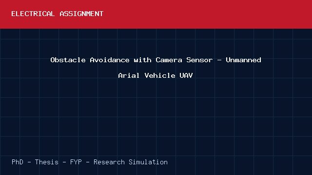 Obstacle Avoidance with Camera Sensor - Unmanned Arial Vehicle UAV project video cover image Obstacle Avoidance with Camera Sensor - Unmanned Arial Vehicle UAV project video cover image