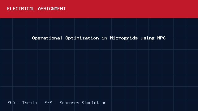 Operational Optimization in Microgrids using MPC project video cover image Operational Optimization in Microgrids using MPC project video cover image
