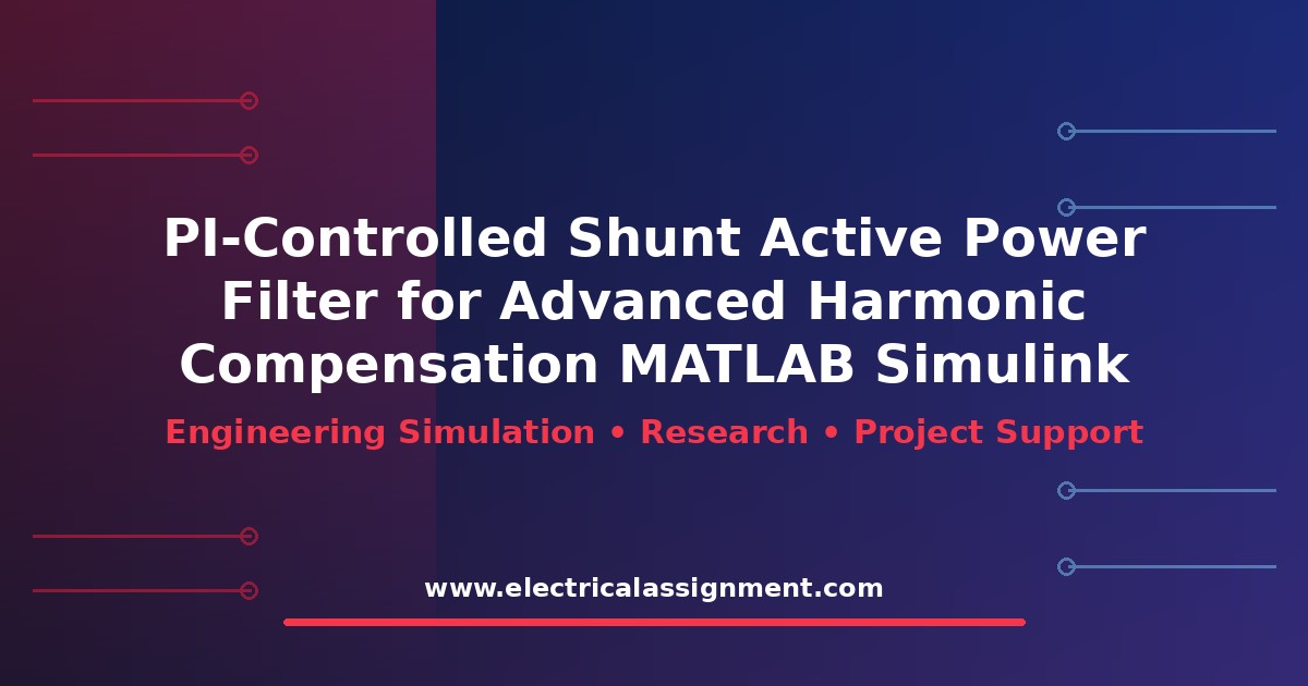 PI-Controlled Shunt Active Power Filter for Advanced Harmonic Compensation MATLAB Simulink: Research Methodology and Simulation Guide