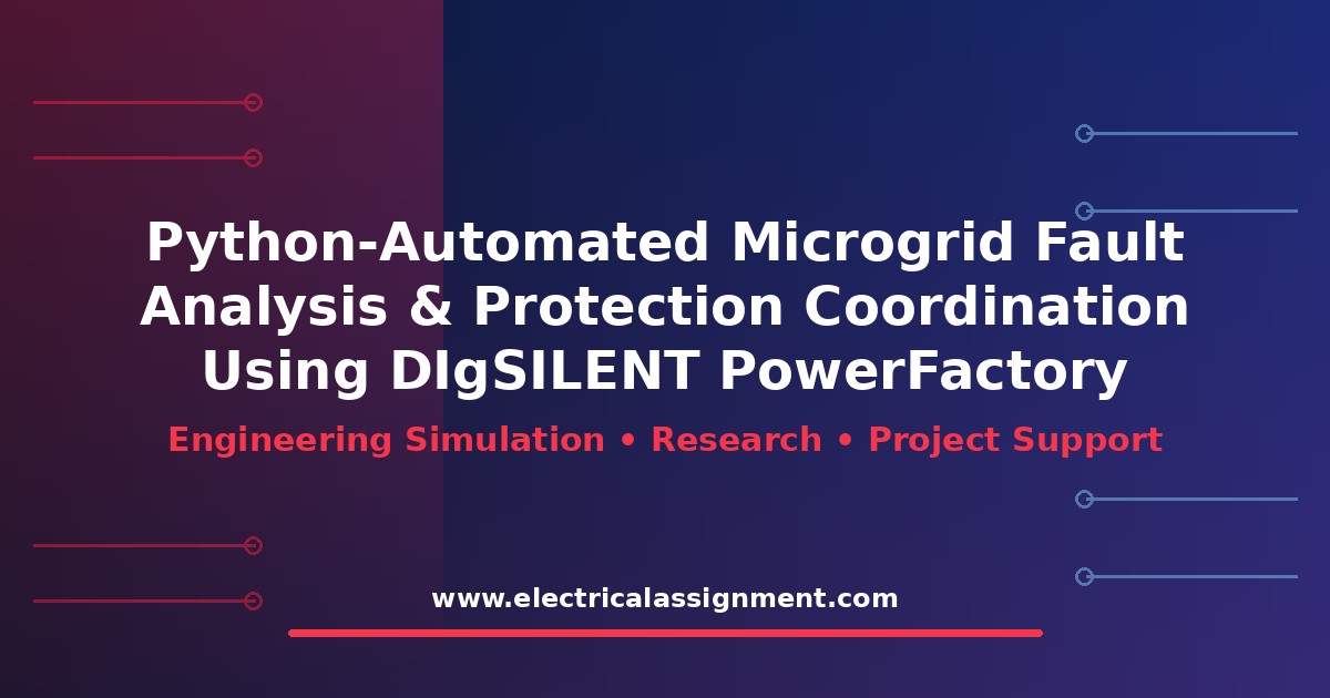 Python-Automated Microgrid Fault Analysis & Protection Coordination Using DIgSILENT PowerFactory 2024: Research Methodology and Simulation Guide