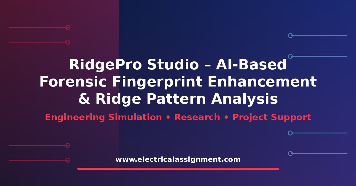 RidgePro Studio – AI-Based Forensic Fingerprint Enhancement & Ridge Pattern Analysis: Research Methodology and Simulation Guide