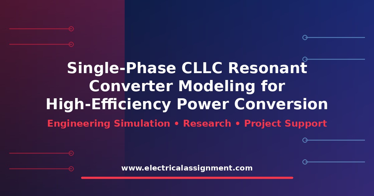 Single-Phase CLLC Resonant Converter Modeling for High-Efficiency Power Conversion MATLAB Simulink: Research Methodology and Simulation Guide